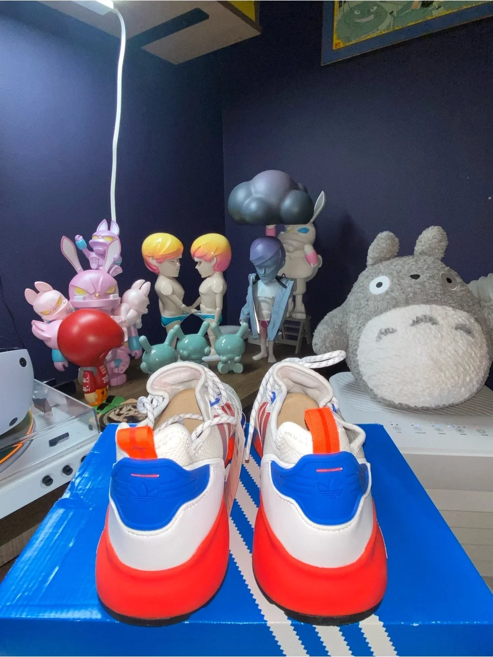 adidas ZX 2K Boost White Solar Red Blue FV9996 Size 7.5